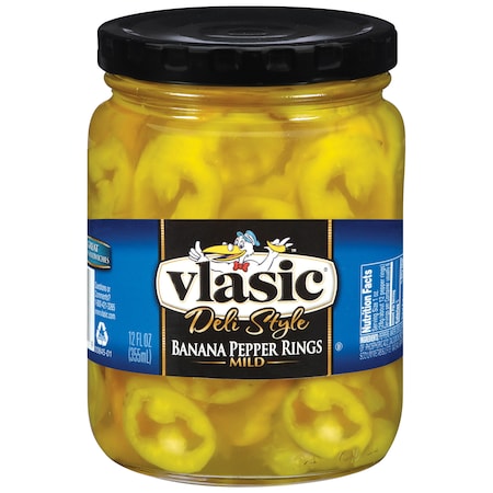 Vlasic Vlasic Banana Pepper Rings Mild 12 Fl oz., PK12 5410000845